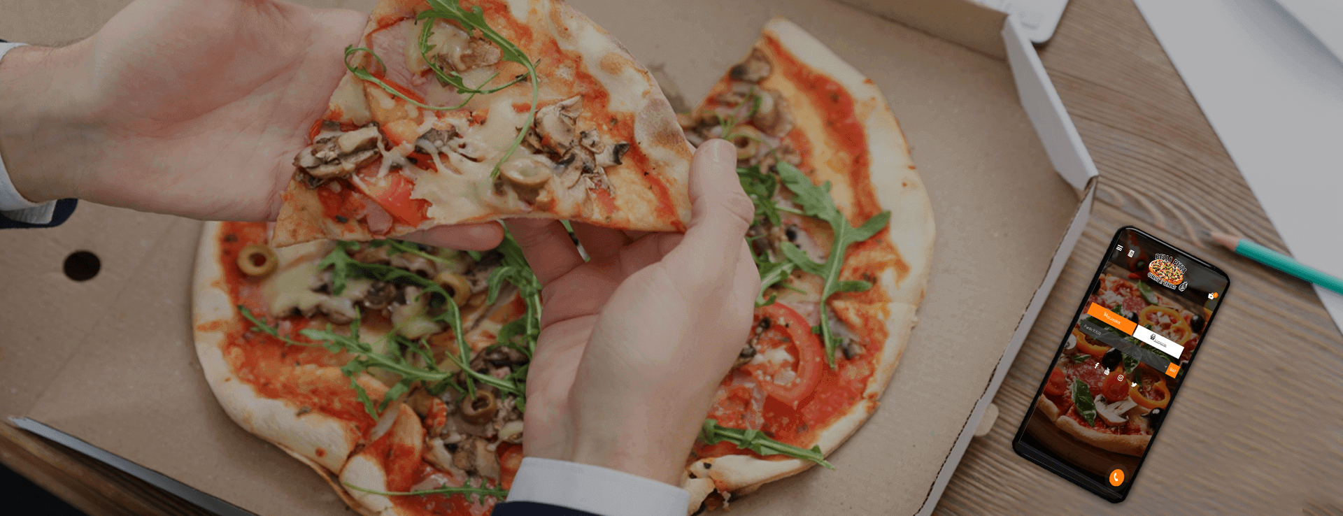 commander pizzas par mobile à  paris 19